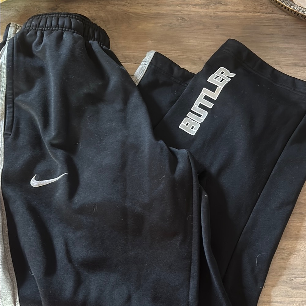 Nike Black and Gray Sweatpants Athletic Style